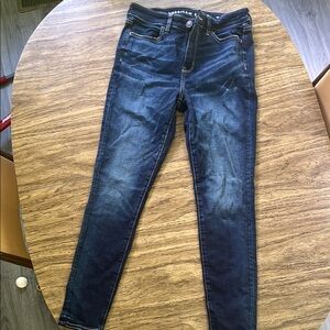 American Eagle Skinny Women Jeans - Dark Blue Size 8